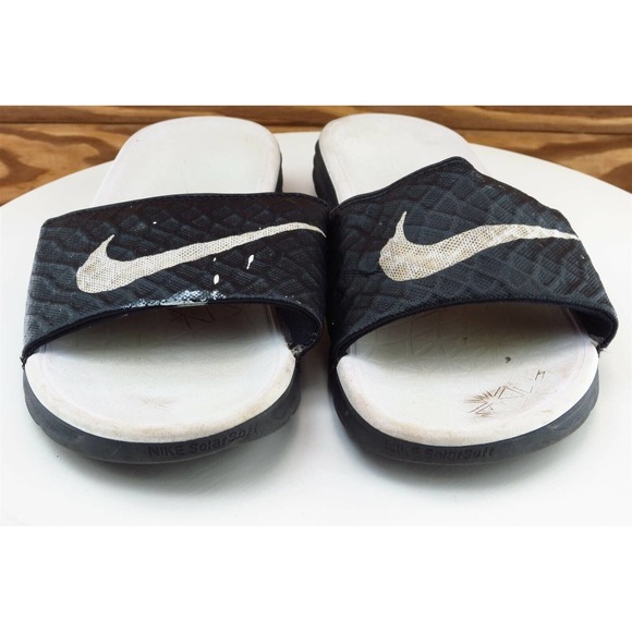 Nike Sz 8 M Black Slide Synthetic Women Sandals 705475010 - Picture 2 of 8